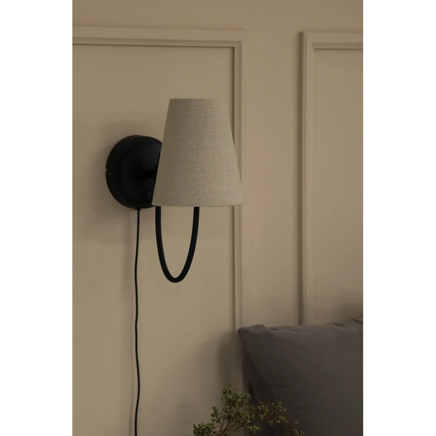 Markslöjd 108907 - Sienas lampa AMAR 1xE14/40W/230V lina/melna