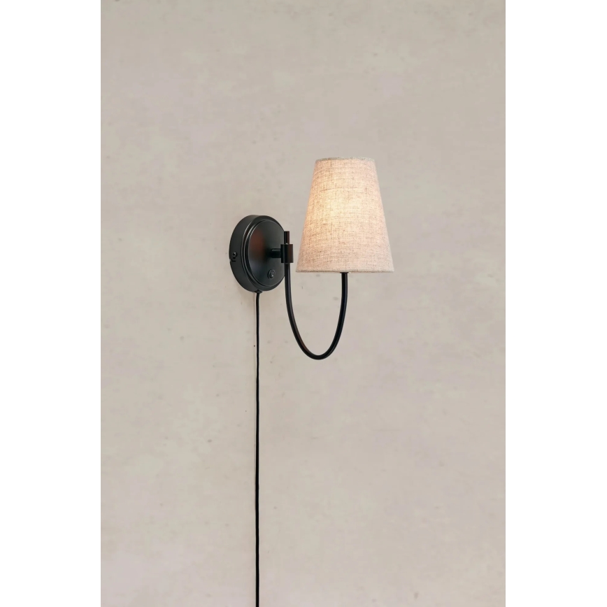 Markslöjd 108907 - Sienas lampa AMAR 1xE14/40W/230V lina/melna