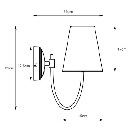 Markslöjd 108907 - Sienas lampa AMAR 1xE14/40W/230V lina/melna