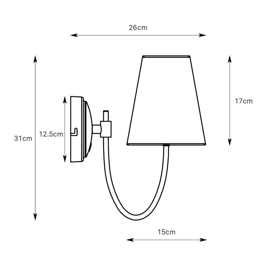 Markslöjd 108907 - Sienas lampa AMAR 1xE14/40W/230V lina/melna