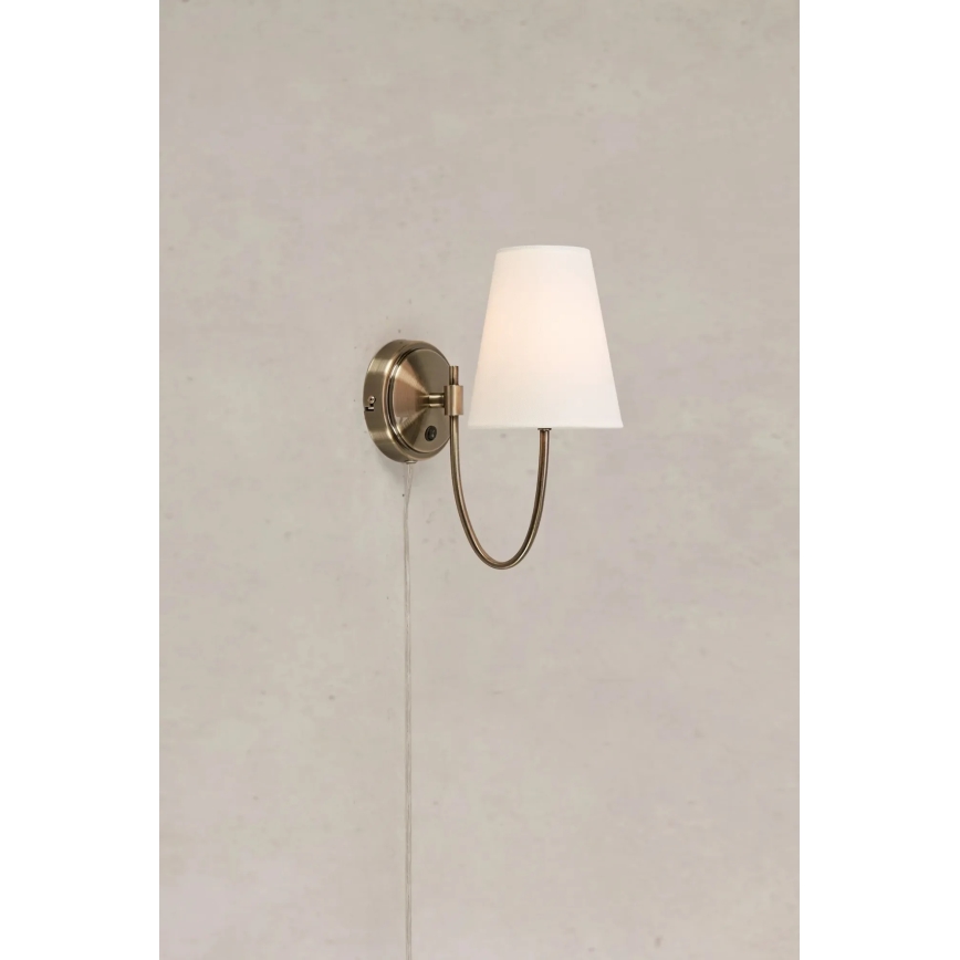 Markslöjd 108908 - Sienas lampa AMAR 1xE14/40W/230V balta/misiņš