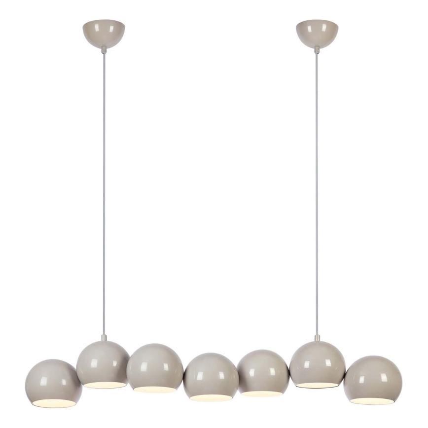 Markslöjd 108914 - Pakaramā lampa uz kabeļa CUPOLO 7xE14/40W/230V pelēka