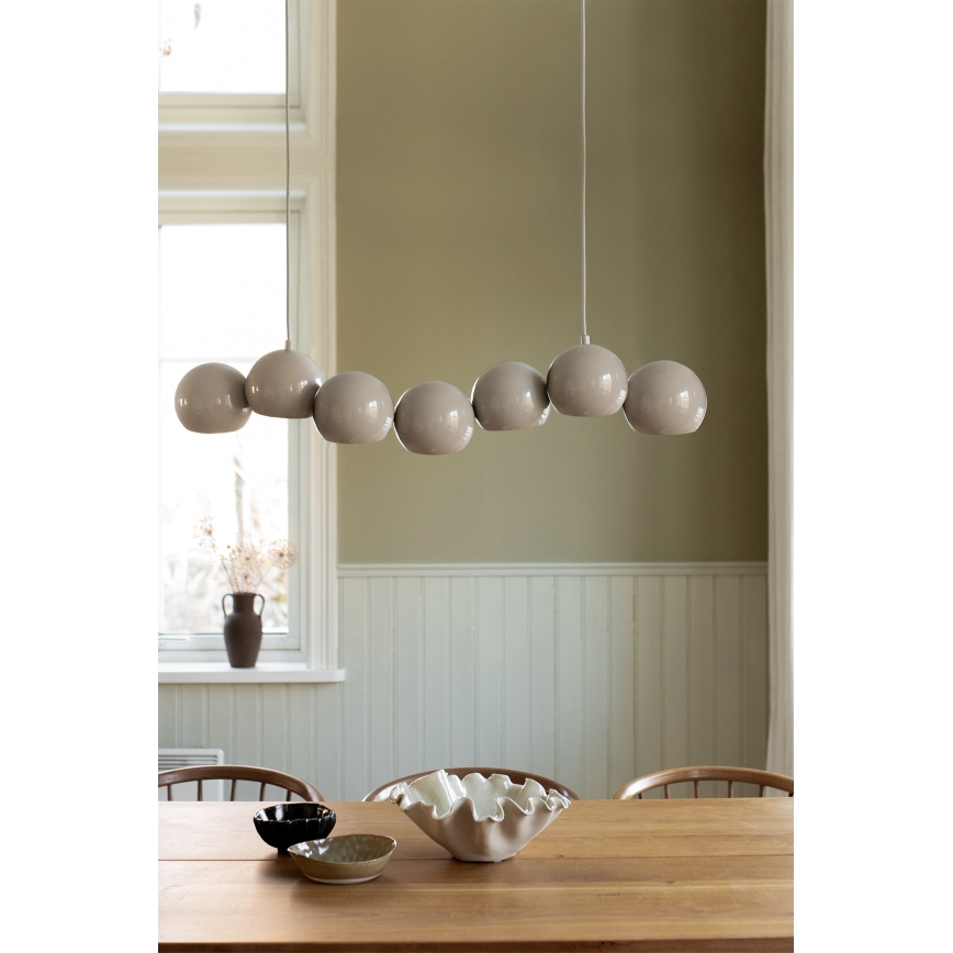 Markslöjd 108914 - Pakaramā lampa uz kabeļa CUPOLO 7xE14/40W/230V pelēka