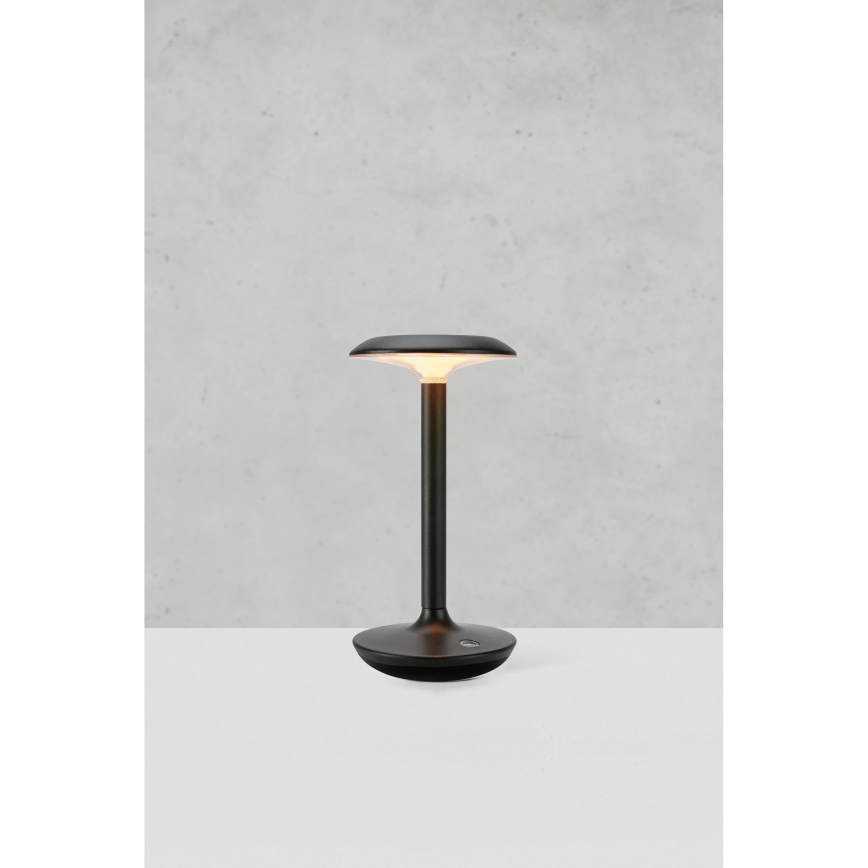 Markslöjd 108918 - LED Aptumšojama āra uzlādējams galda lampa PETIT LED/2W/1800 mAh 2200/2700/3000K IP44 melna