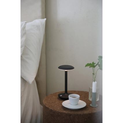 Markslöjd 108918 - LED Aptumšojama āra uzlādējams galda lampa PETIT LED/2W/1800 mAh 2200/2700/3000K IP44 melna