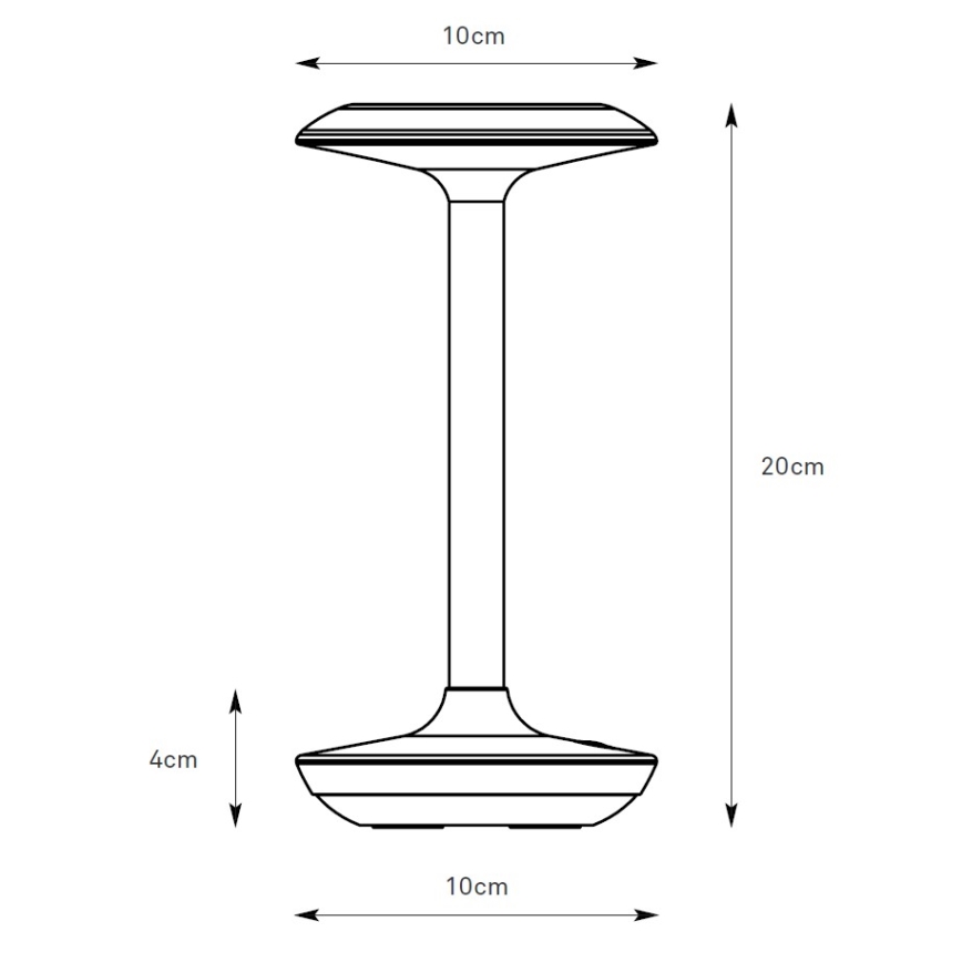Markslöjd 108918 - LED Aptumšojama āra uzlādējams galda lampa PETIT LED/2W/1800 mAh 2200/2700/3000K IP44 melna