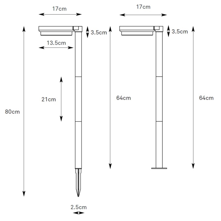 Markslöjd 108953 - Regulējama LED saules lampa FRAME LED/2W/3,7V 4000 mAh IP44 melna