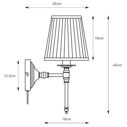 Markslöjd 108968 - Sienas lampa MANOR 1xE14/40W/230V balta/misiņš