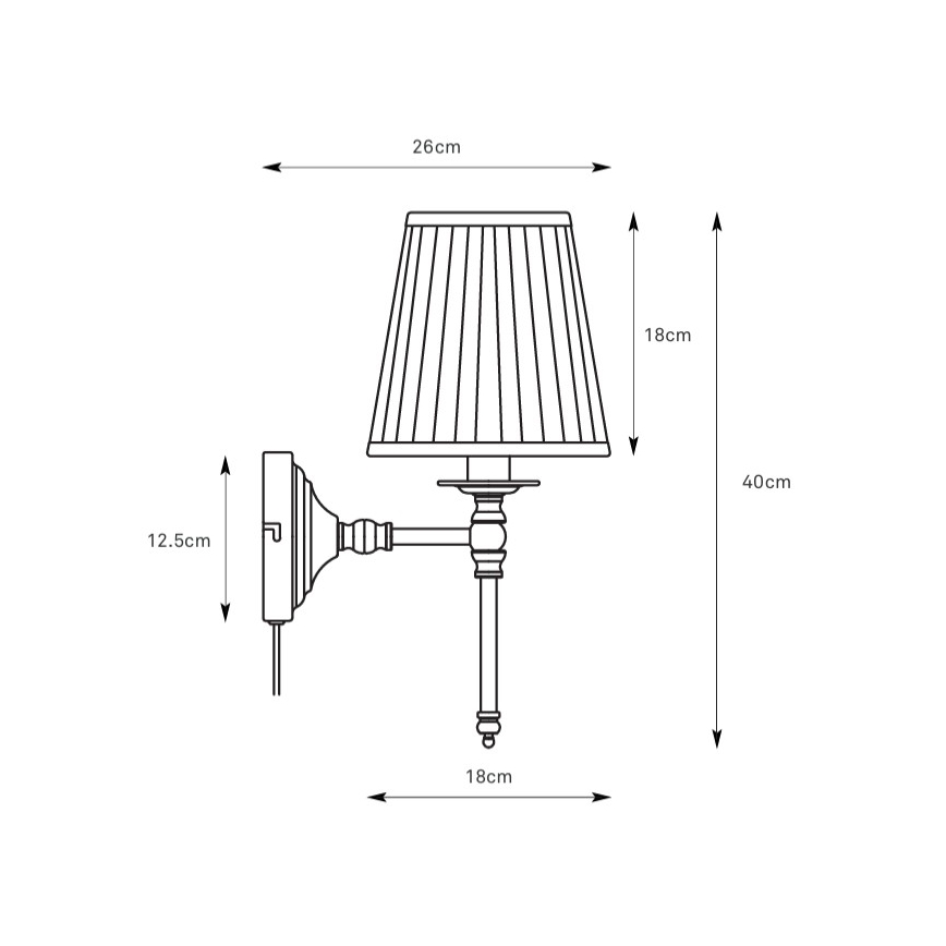 Markslöjd 108968 - Sienas lampa MANOR 1xE14/40W/230V balta/misiņš