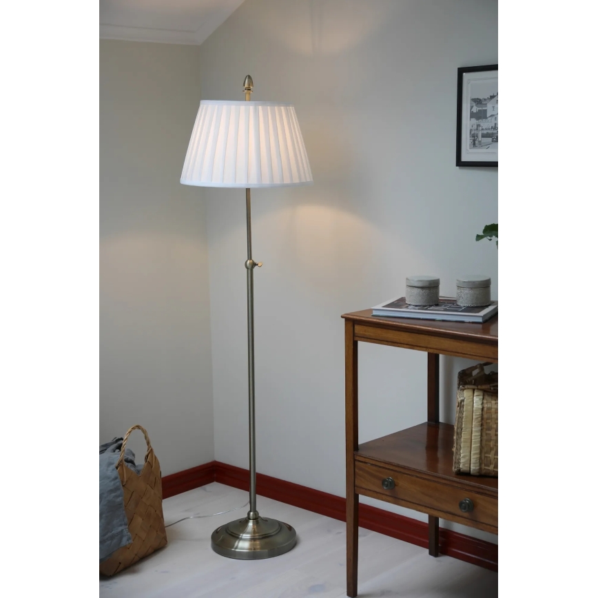 Markslöjd 108972 - Grīdas lampa OXFORD 1xE14/40W/230V balta/misiņš