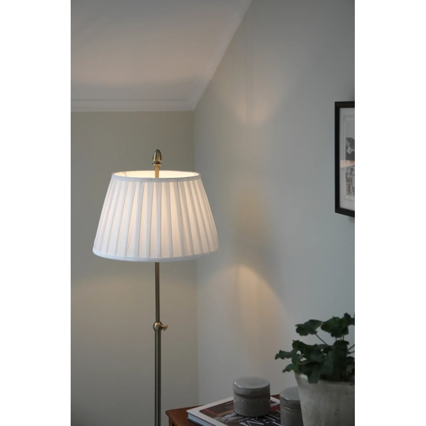 Markslöjd 108972 - Grīdas lampa OXFORD 1xE14/40W/230V balta/misiņš