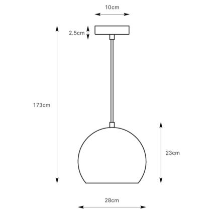 Markslöjd 108987 - pakarināmā lampa POP 1xE27/40W/230V, Ø 28 cm, brūna