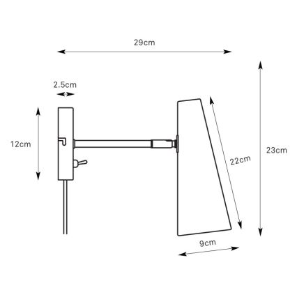 Markslöjd 108992 - Sienas lampiņa PEAK 1xE14/40W/230V pelēka