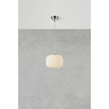 Markslöjd 109008 - Pakaramā lampa uz vada SOBER 1xE27/40W/230V Ø 25 cm matēts hroms
