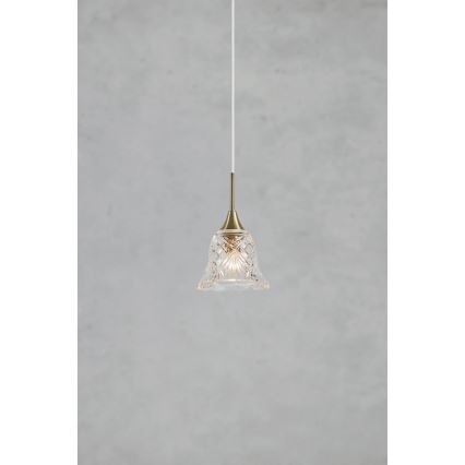 Markslöjd 109011 - LUNA pakaramais lukturis uz kabeļa 1xE14/40W/230V misiņš