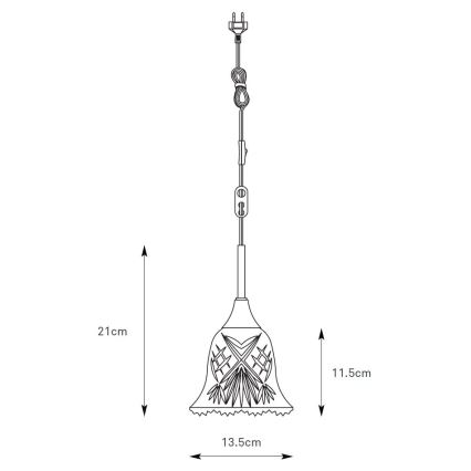 Markslöjd 109012 - pakaramā lustra LUNA uz troses, 1xE14/40W/230V, matēts hroms