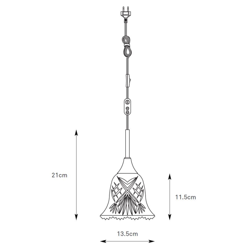 Markslöjd 109012 - pakaramā lustra LUNA uz troses, 1xE14/40W/230V, matēts hroms