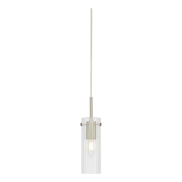 Markslöjd 109013 - TIBIA pakaramā lustra uz kabeļa 1xE14/40W/230V, caurspīdīgs stikls / misiņa apdare