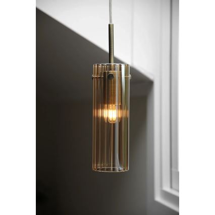 Markslöjd 109015 - Pakaramais lukturis ar vadu TIBIA 1xE14/40W/230V dūmots bēšs/misiņš