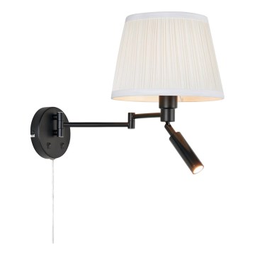 Markslöjd 109016 - LED sienas lampa PIVOT 1xE27/40W/230V + LED/4W krēmīga/melna