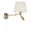 Markslöjd 109017 - LED sienas lampa PIVOT 1xE27/40W/230V + LED/4W krēmkrāsa/misiņš
