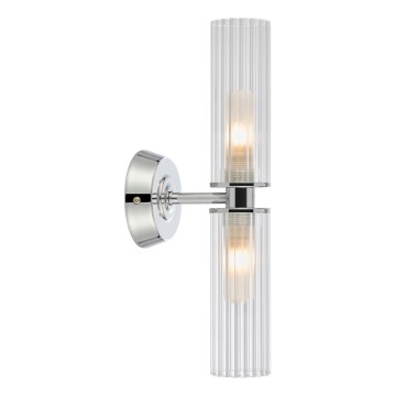 Markslöjd 109027 - Vannas istabas sienas lampa RIMINI 2xG9/20W/230V IP44 spīdīgs hroms
