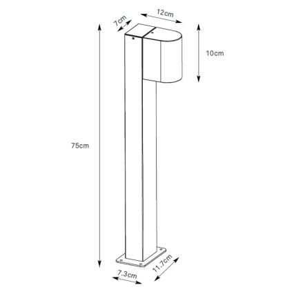 Markslöjd 109115 - dimējama LED āra lampa ALOR LED/4,9W/230V IP65 sudraba