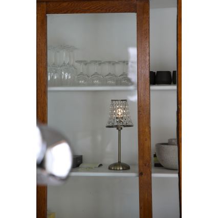 Markslöjd 109125 - LED galda lampa LIORA ar skārienvadību, ar regulējamu spilgtumu, uzlādējama, 1xE14/2W/2000 mAh, misiņš