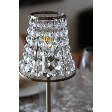 Markslöjd 109125 - LED galda lampa LIORA ar skārienvadību, ar regulējamu spilgtumu, uzlādējama, 1xE14/2W/2000 mAh, misiņš