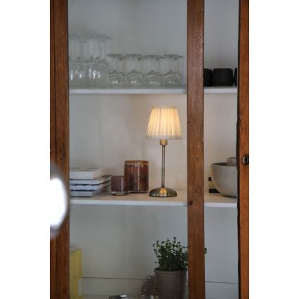 Markslöjd 109126 - ANNO LED dimējama uzlādējama skārienjūtīga galda lampa 1xE14/2W/2000 mAh balta/misiņš