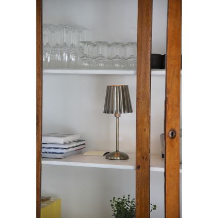 Markslöjd 109127 - LED aptumšojama uzlādējamā skārienvadāma galda lampa CELIA 1xE14/2W/2000 mAh misiņa