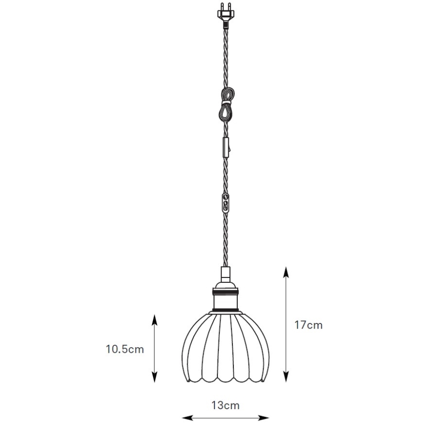 Markslöjd 109137 - Piekaramā lampa ar vadu GOTA 1xE14/40W/230V Ø 13 cm dūmakaini bēša/misiņš