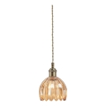 Markslöjd 109137 - Piekaramā lampa ar vadu GOTA 1xE14/40W/230V Ø 13 cm dūmakaini bēša/misiņš