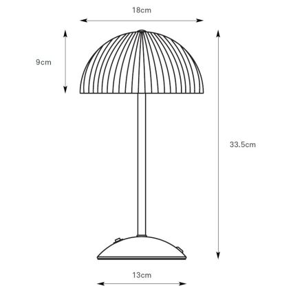 Markslöjd 109139 - Galda lampa ZIN 2xG9/20W/230V pelēka
