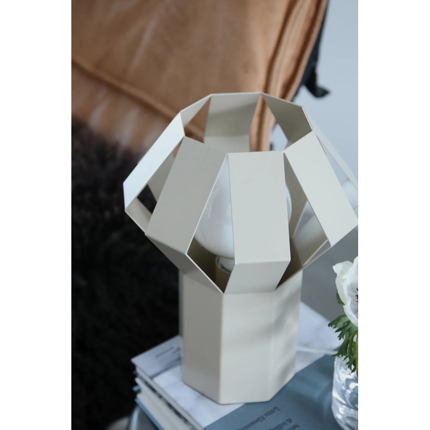 Markslöjd 109147 - Galda lampa OCTA 1xE27/60W/230V krēmkrāsaina