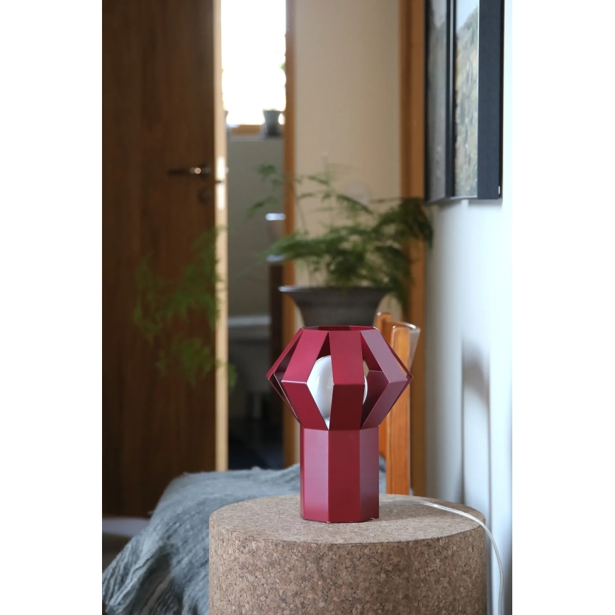 Markslöjd 109150 - Galda lampa OCTA 1xE27/60W/230V vīna krāsas