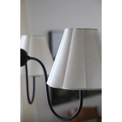 Markslöjd 109172 - Pakārta lustra ar kabeli VEYA 3xE14/40W/230V Ø 90 cm lina/melna