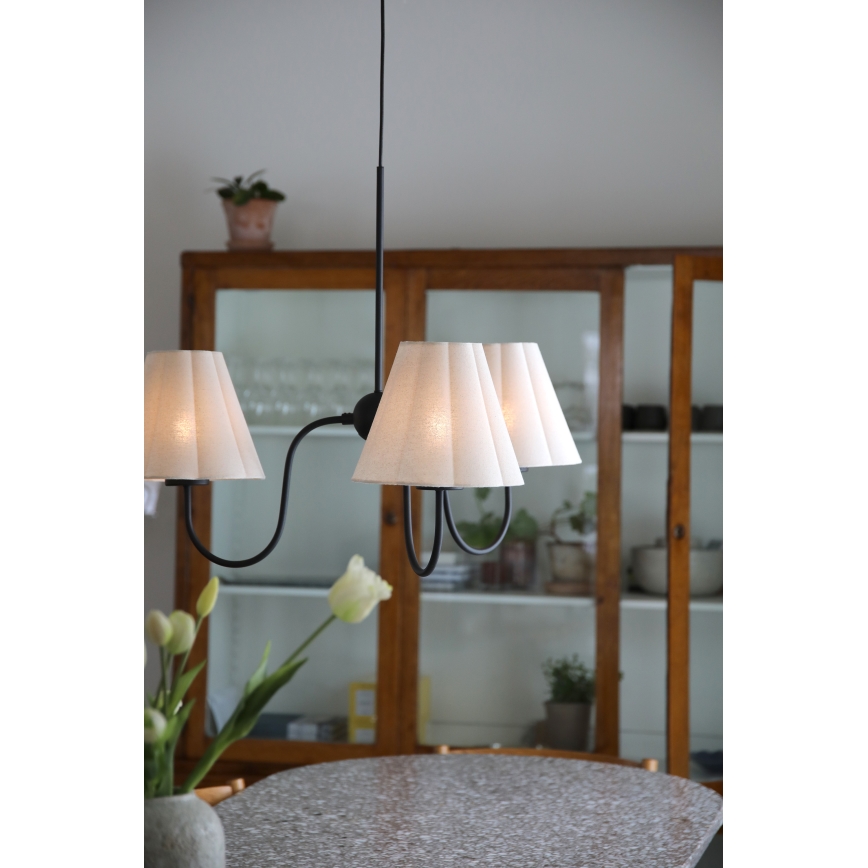 Markslöjd 109172 - Piekaramā lampa uz troses VEYA 3xE14/40W/230V lina/melna