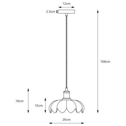 Markslöjd 109178 - pakaramā lampa uz vada KURAGE 1xE27/40W/230V misiņš/dūmakaini rozā