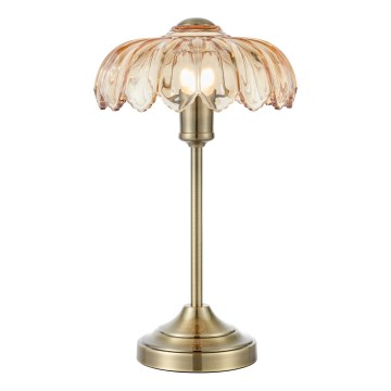 Markslöjd 109180 - Galda lampa KURAGE 1xE27/60W/230V misiņš/dūmakaini bēšs