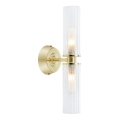 Markslöjd 109236 - Sienas lampa vannas istabai RIMINI 2xG9/20W/230V IP44 misiņš