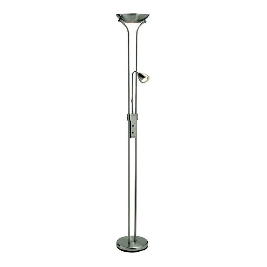 Markslöjd 111241 - Aptumšojama grīdas stāvlampa DETROIT 1xR7s/230W/230V + 1xGU10/35W spīdīgi hromēts