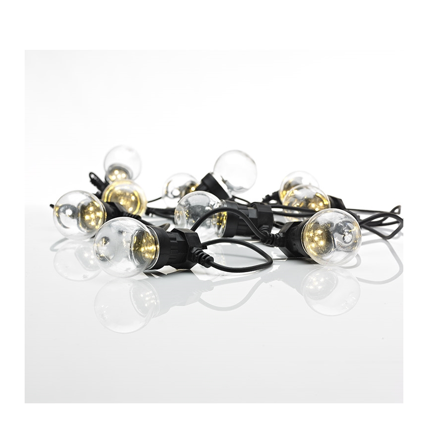 Markslöjd 703181 - LED Ziemassvētku āra virtene DAKKE 10xLED 7,5m IP44 silti balta