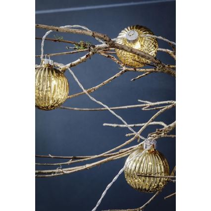 Markslöjd 703781 - LED Ziemassvētku virtene BIGSOLO 10xLED 1,65m silti balta