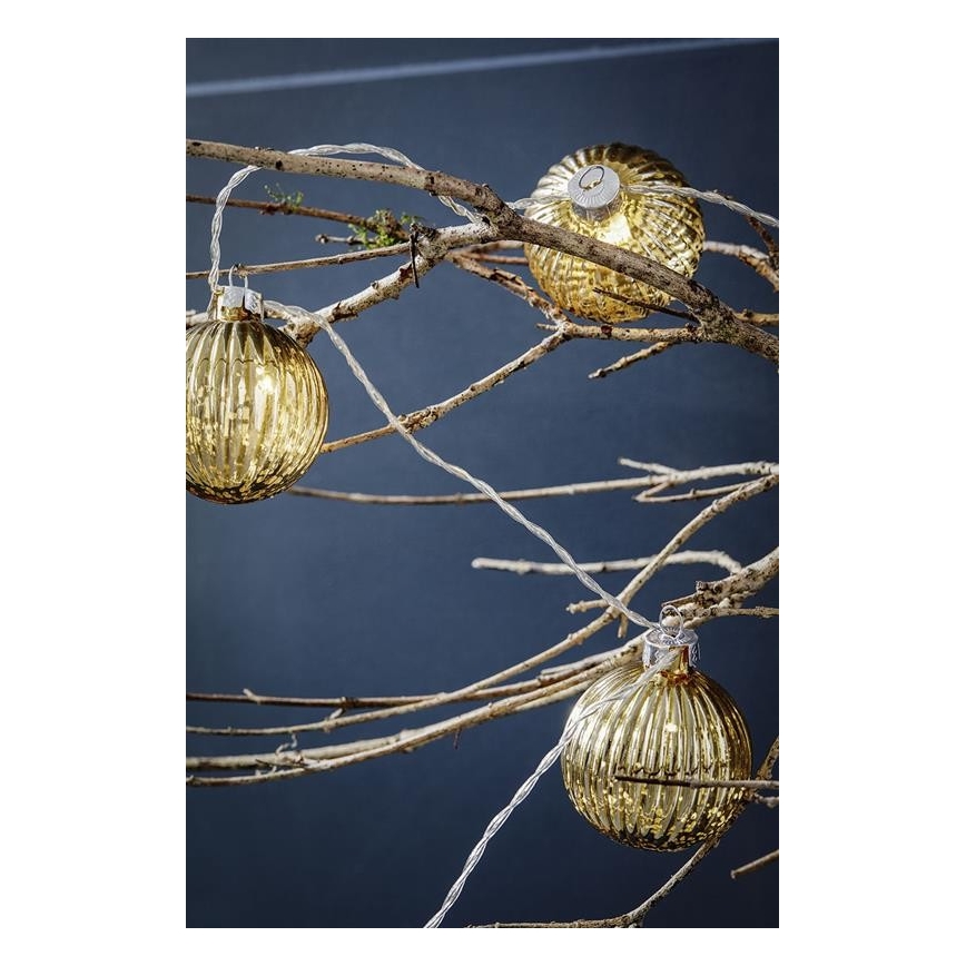Markslöjd 703781 - LED Ziemassvētku virtene BIGSOLO 10xLED 1,65m silti balta