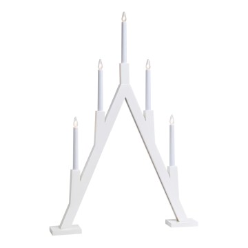 Markslöjd 703835 - Ziemassvētku svečturis BJURFORS 5xE10/3W/230V priede/balta