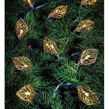 Markslöjd 703859 - LED Dekoratīva virtene LEAF LED/3xAA 1,85m silti balta