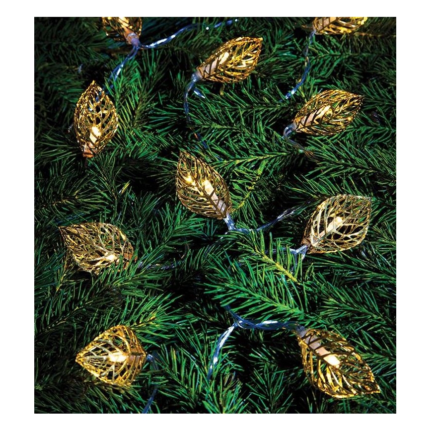 Markslöjd 703859 - LED Dekoratīva virtene LEAF LED/3xAA 1,85m silti balta