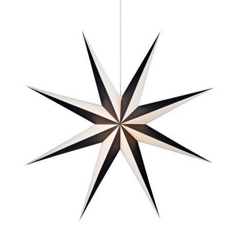 Markslöjd 704174 - Ziemassvētku dekorācija ALVA 1xE14/25W/230V melnbalta 75 cm