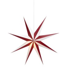 Markslöjd 704523 - Ziemassvētku dekorācija ALVA 1xE14/25W/230V sarkans/balts 75 cm